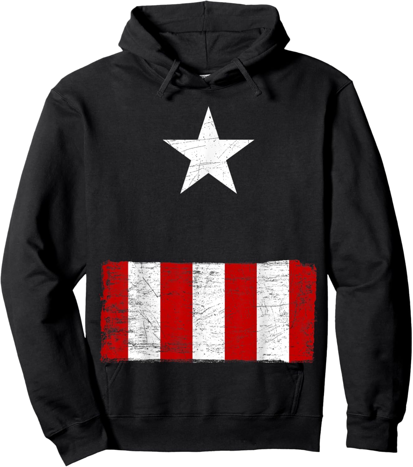 Halloween Costume Captain America Marvel Hoodie - Hoodie | Black