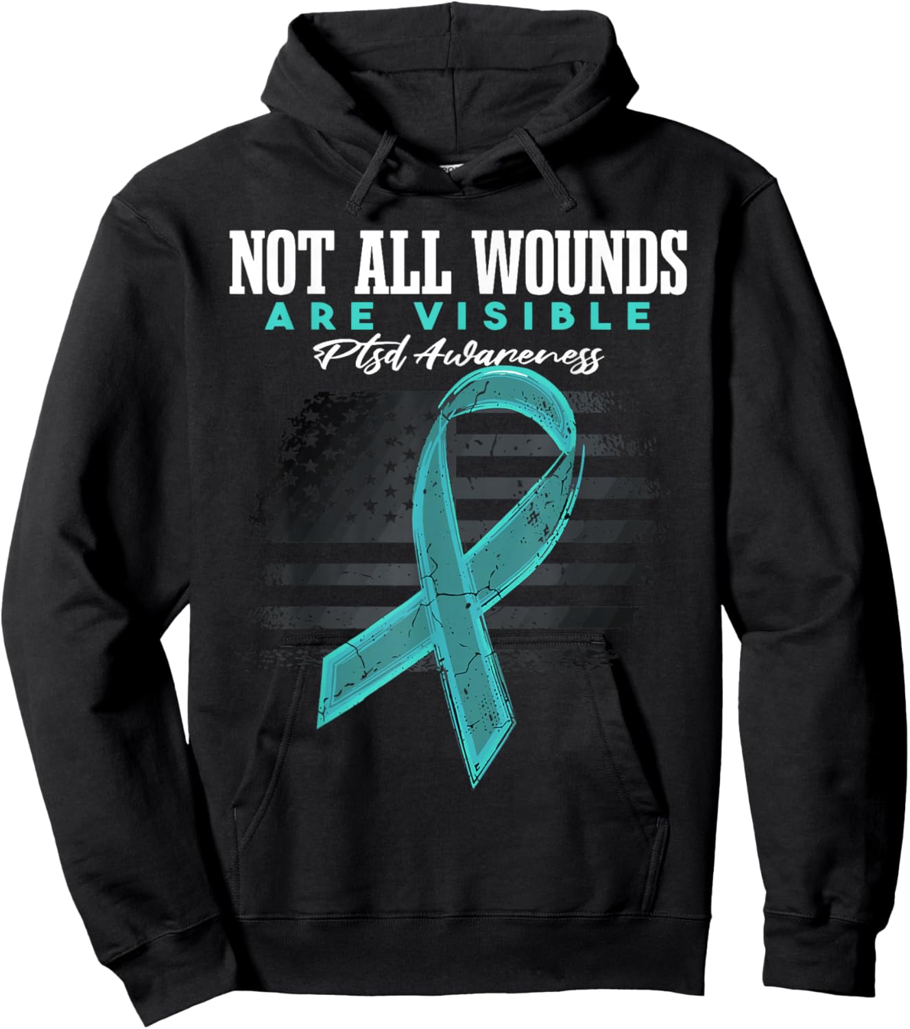 PTSD Not All Wounds Are Visible Hoodie - Hoodie | Black