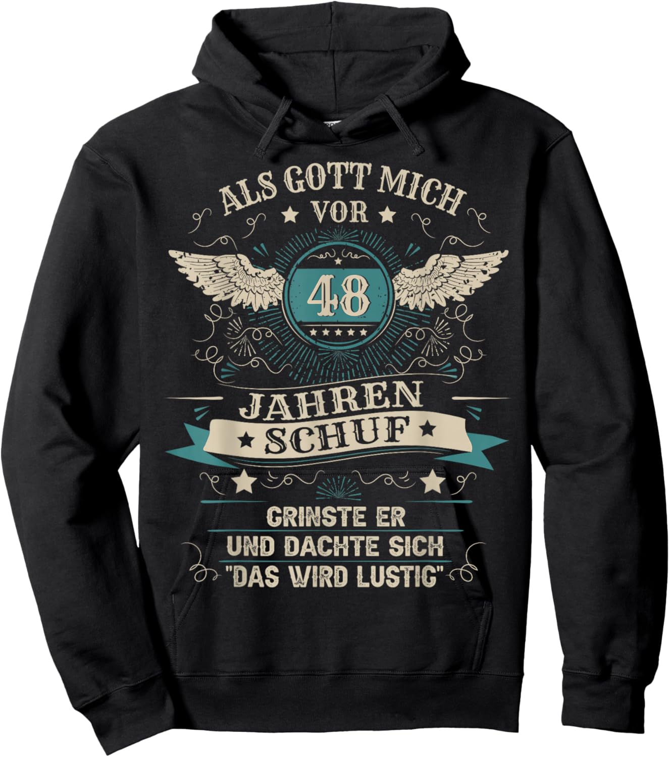 48. Geburtstag Mann Frau 48 Jahre 1978 Deko Lustig Geschenk Hoodie - Hoodie | Black