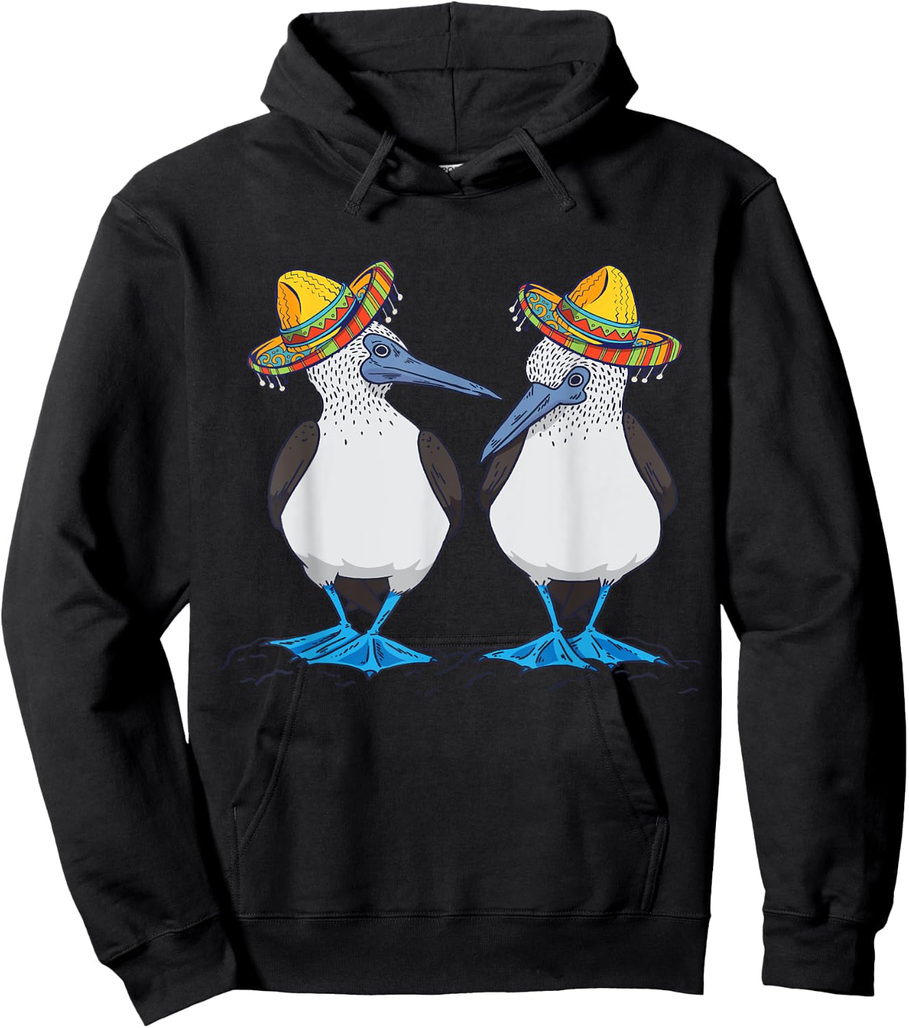 Blue Footed Booby Sombrero Mexican Blue Footed Boobies Hoodie - Hoodie | Black