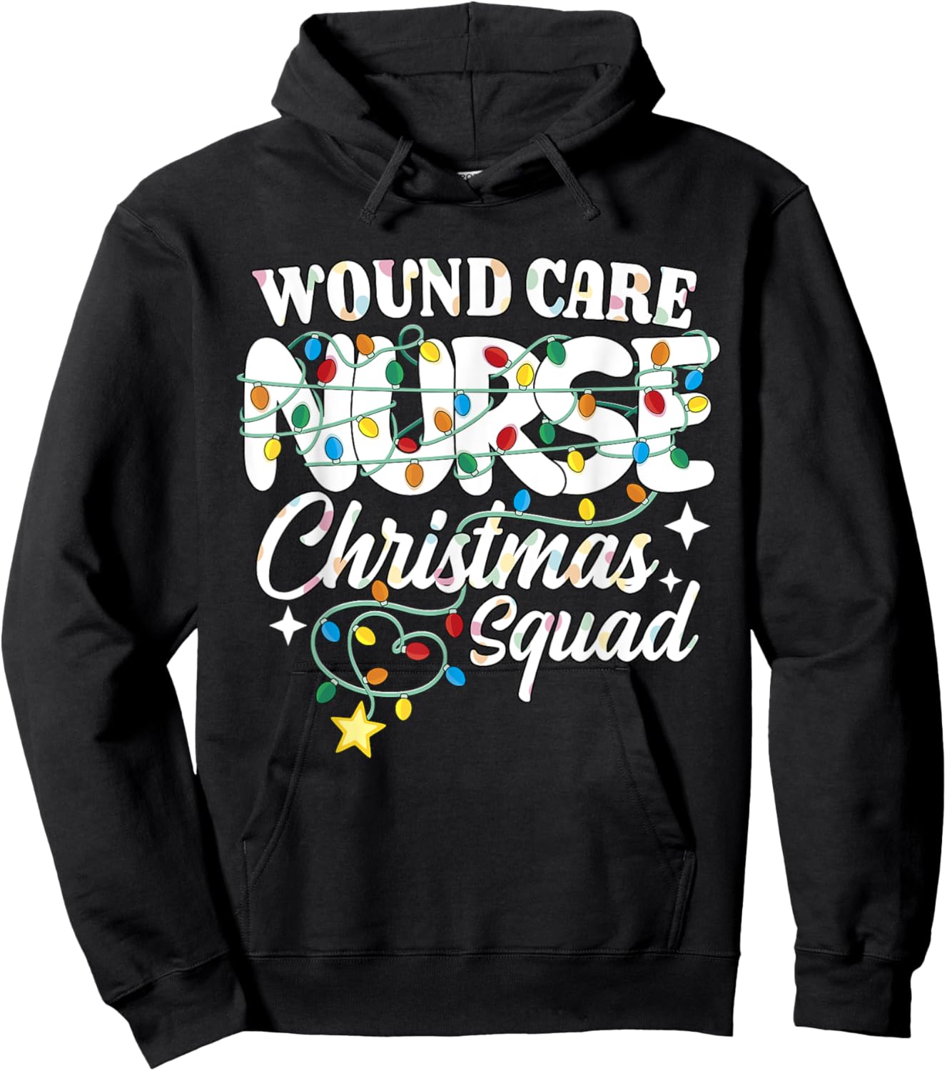 Wound Care Nurse Christmas Squad Wound Nursing NP RN Hoodie - Hoodie | Black
