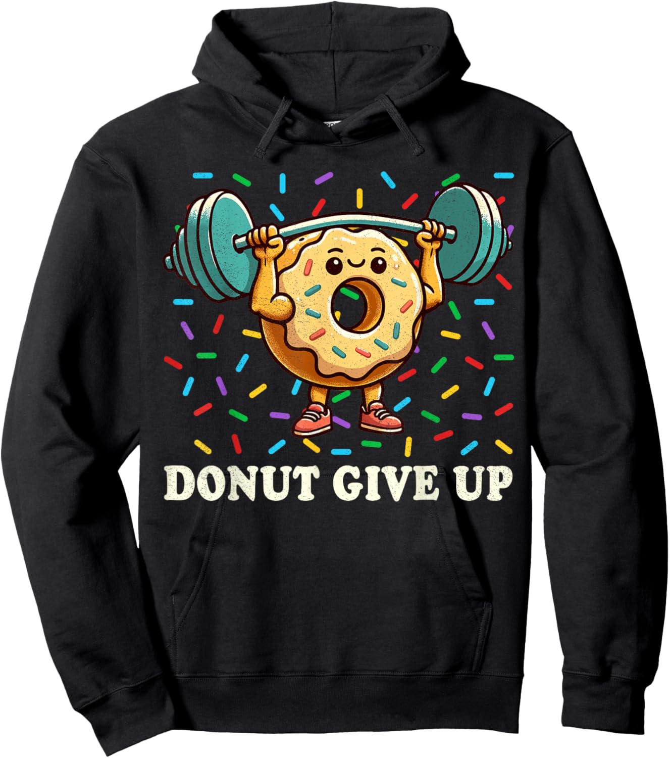 Weightlifting - Funny Fitness Workout Gym Donut Lover Hoodie - Hoodie | Black