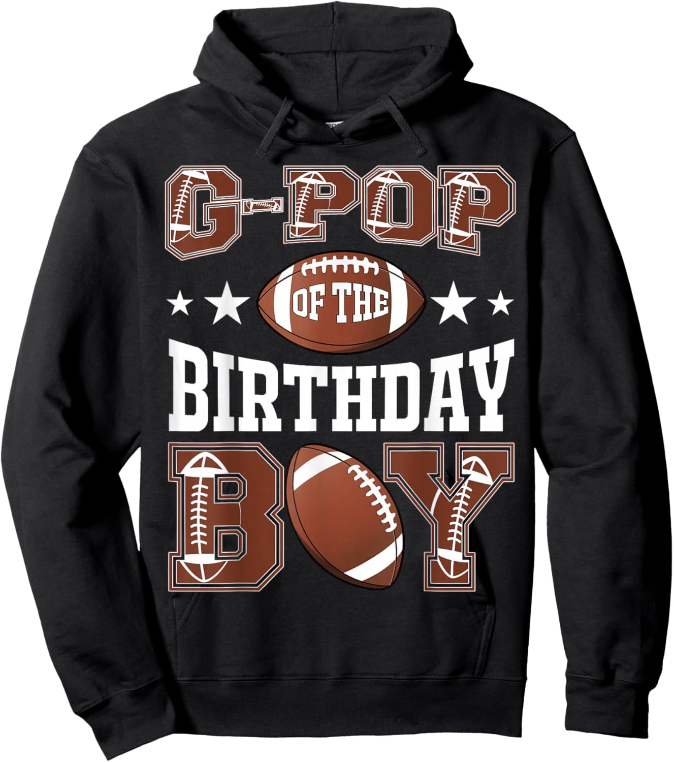 G-Pop Of The Birthday Boy Football Game Day Hoodie - Hoodie | Black