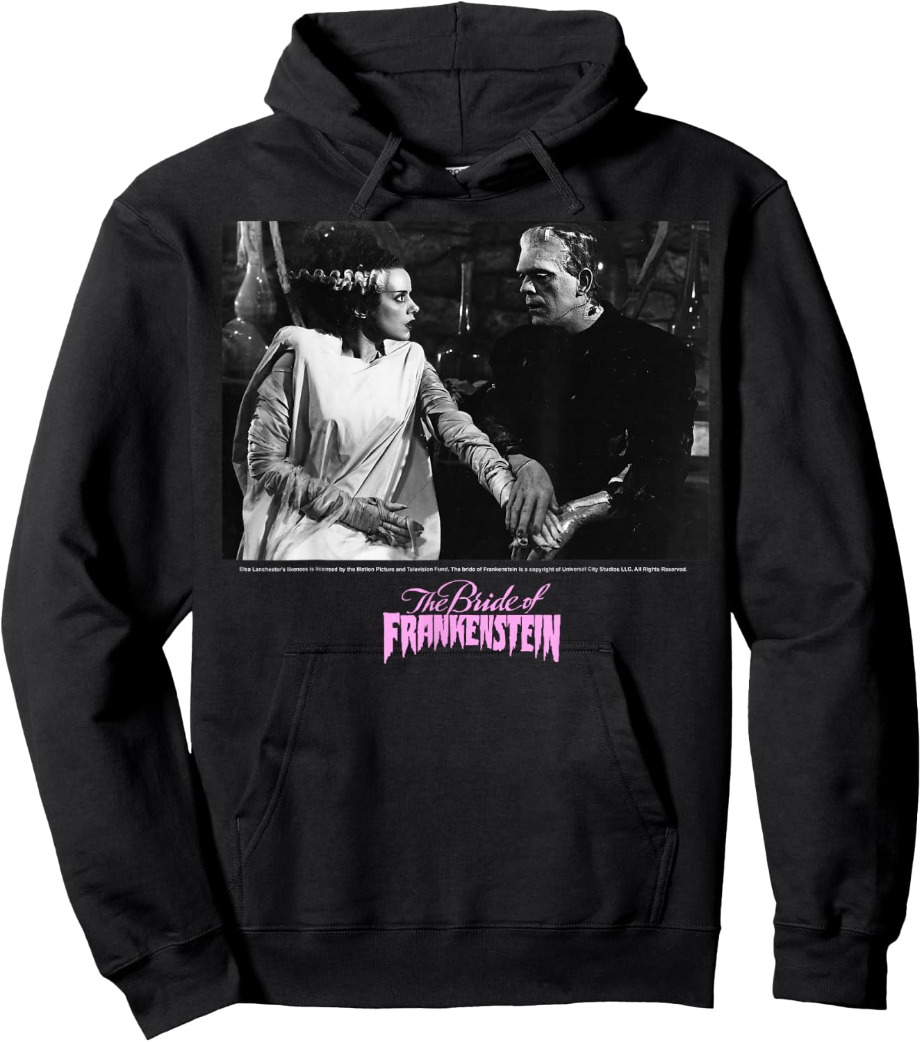 Universal Monsters The Bride Of Frankenstein Portrait Hoodie - Hoodie | Black