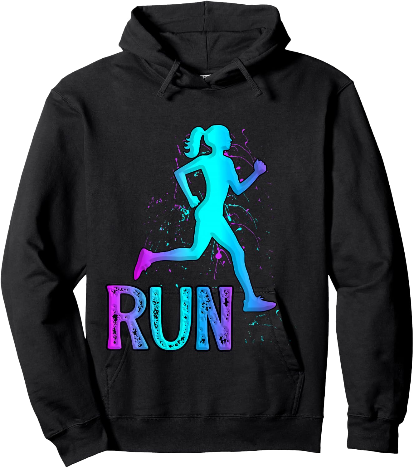 Running Girl for girls runners Hoodie - Hoodie | Black