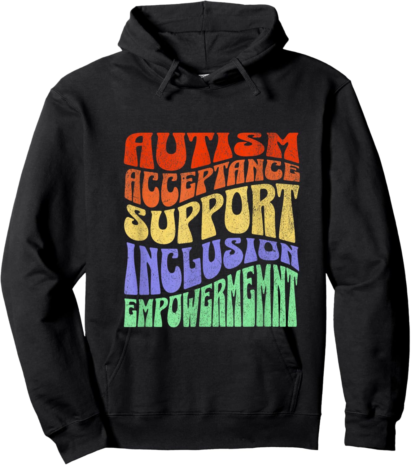 Autism Inclusion Acceptance Support Empowerment Awareness Hoodie - Hoodie | Black