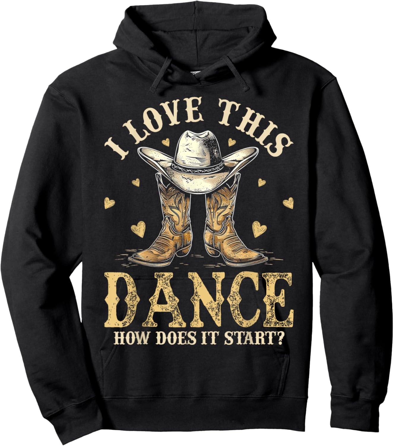 How Does This Dance Start Line Dancer Country Hoodie - Hoodie | Black