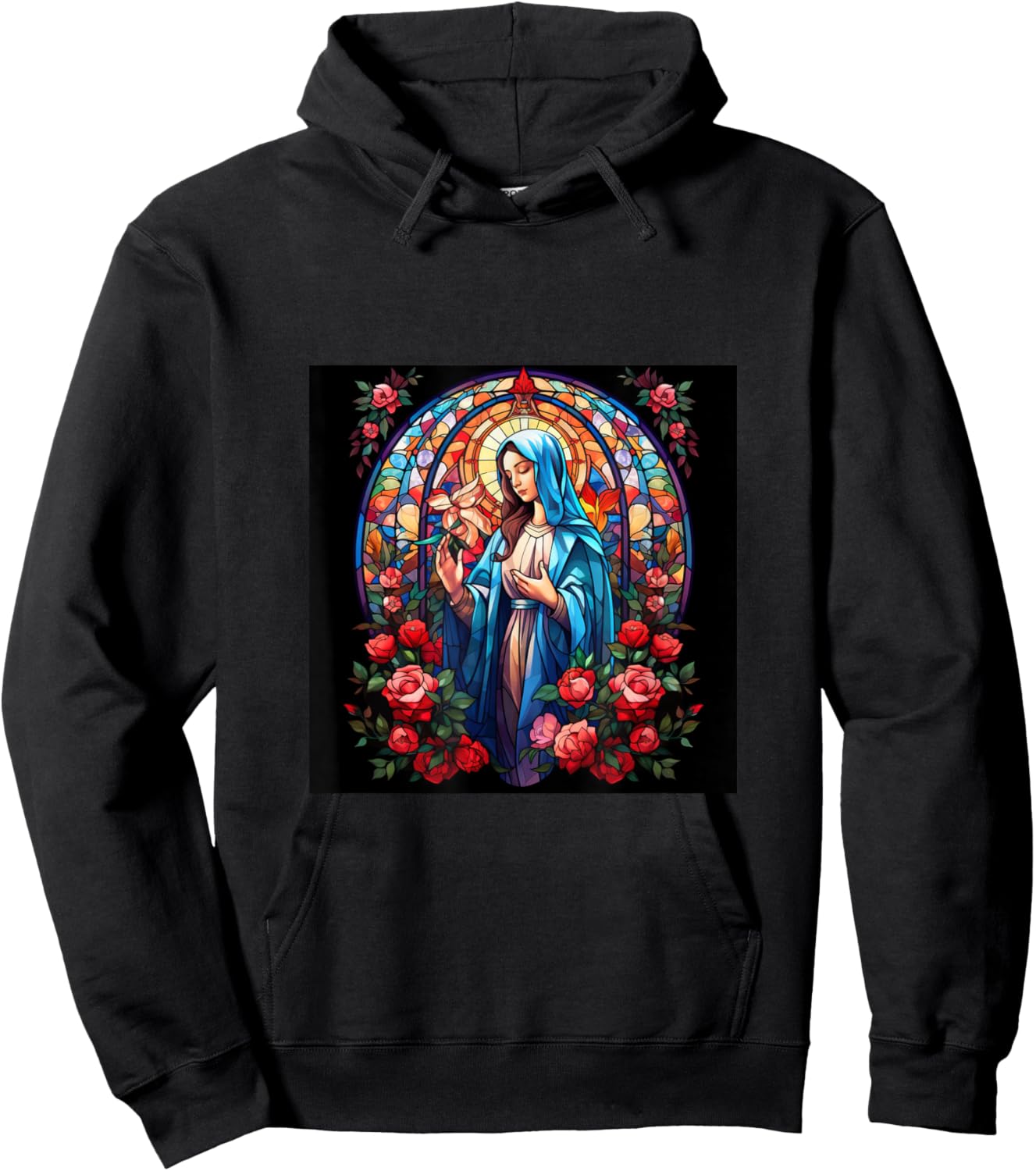 Blessed Virgin Mary Jesus Christian Hoodie - Hoodie | Black