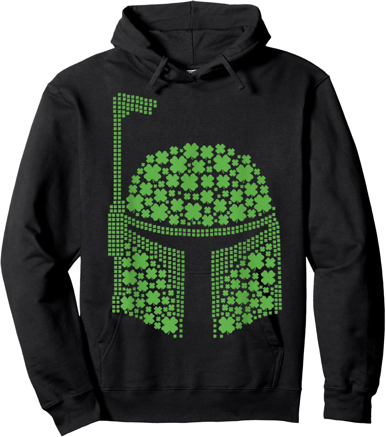 Star Wars Boba Fett Clover Helmet St Patrick's Hoodie - Hoodie | Black
