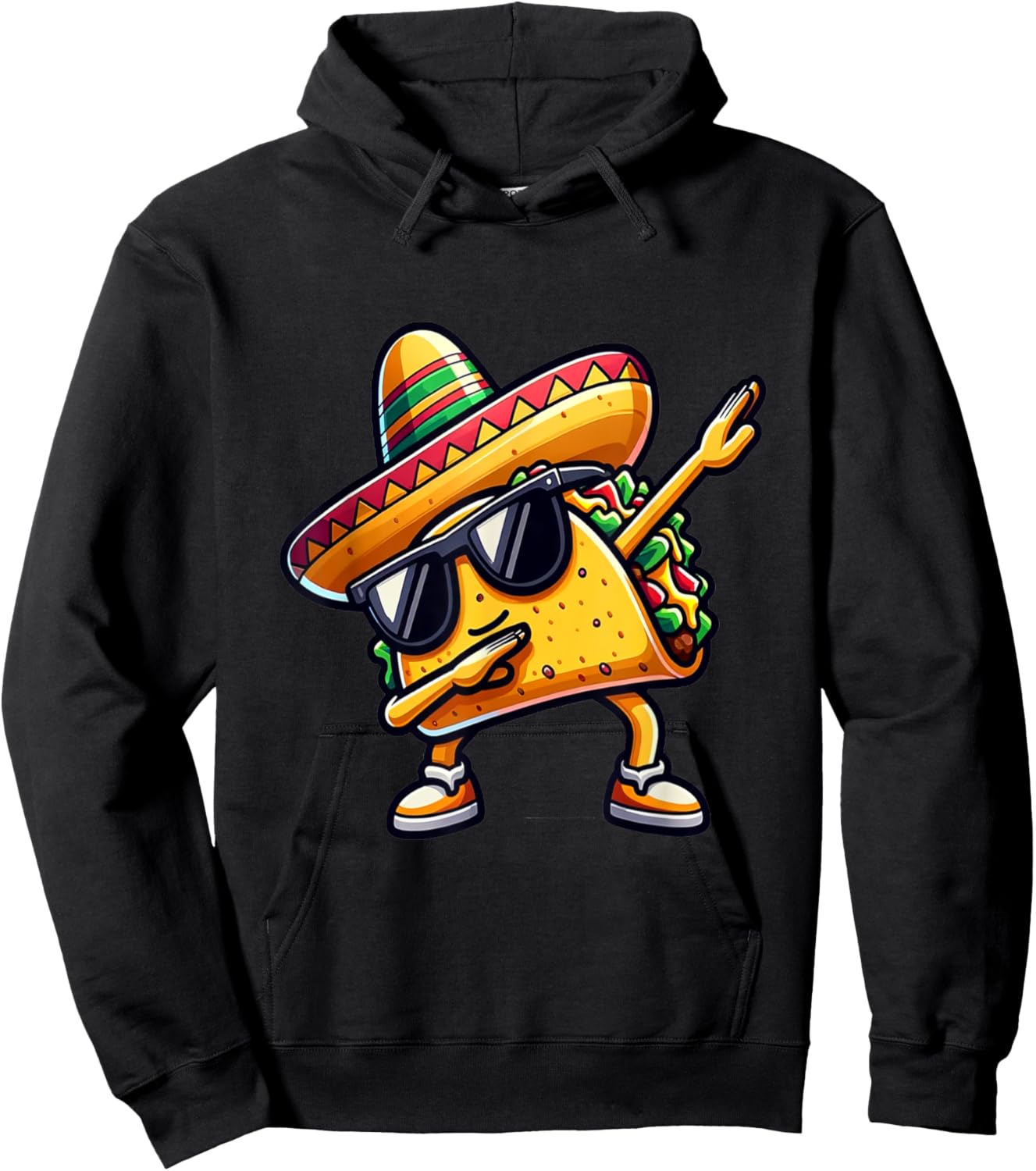 Mexican Food Dabbing Taco Hoodie - Hoodie | Black