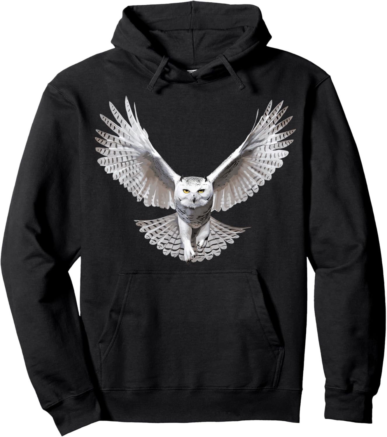 Snowy Owl Flying, Ornithology Snowy Owl Hoodie - Hoodie | Black