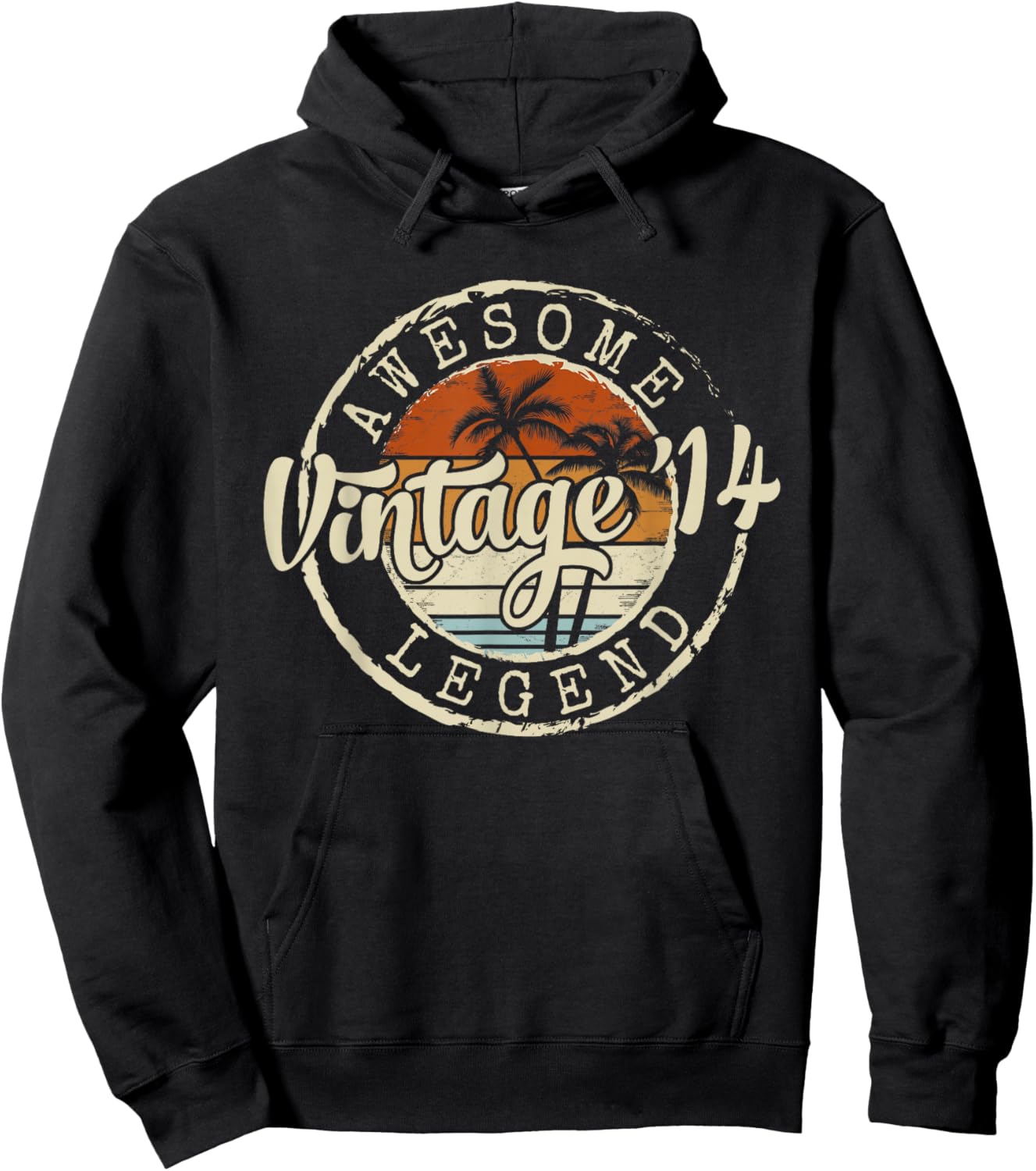 Vintage 2014 12yr 12th Birthday Gifts for Boys 12 Years Old Hoodie - Hoodie | Black