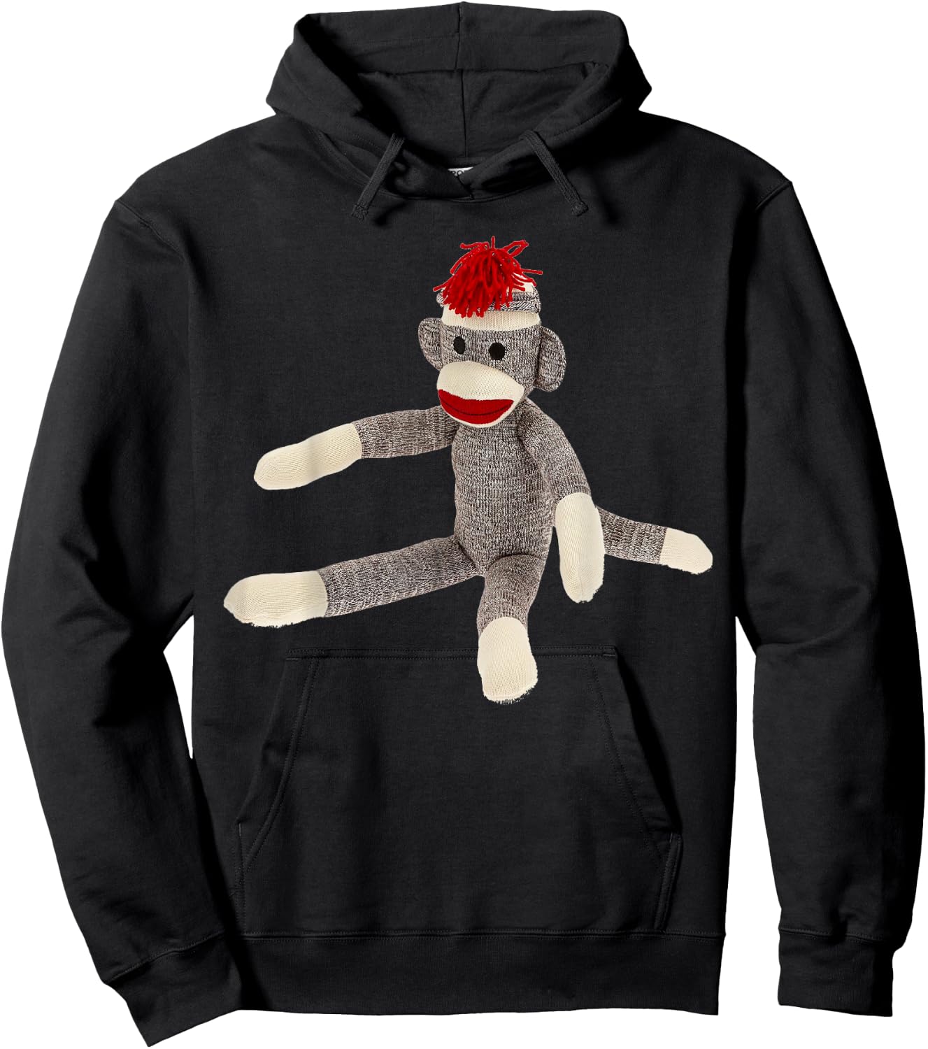 Sock Monkey Shirt Hoodie - Hoodie | Black