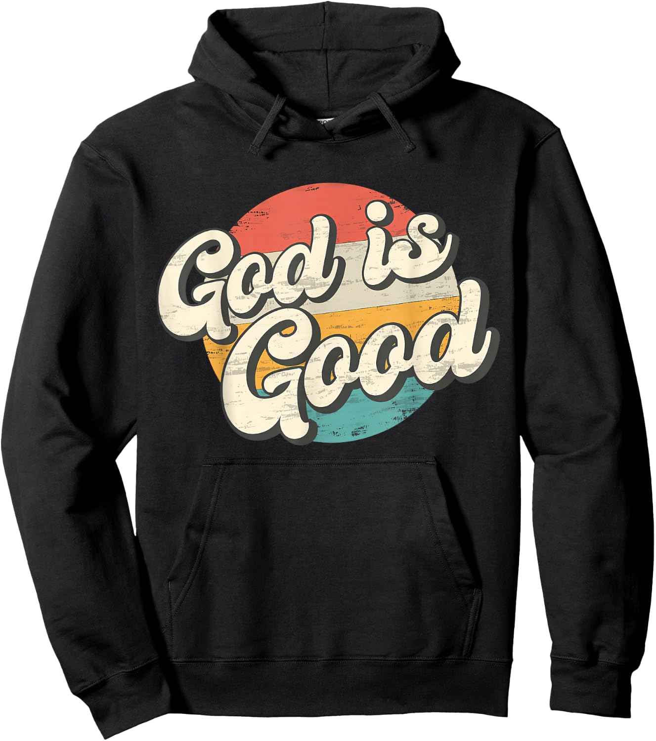 God Is Good Retro Vintage Hoodie - Hoodie | Black