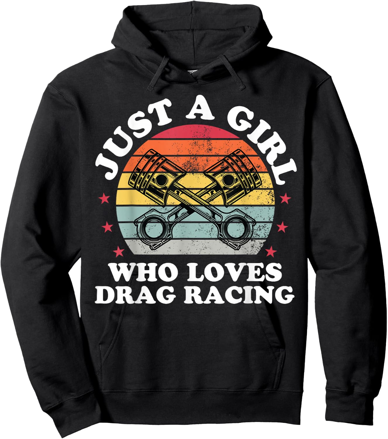 Just A Girl Who Loves Drag Racing Funny Drag Race Women Hoodie - Hoodie | Black