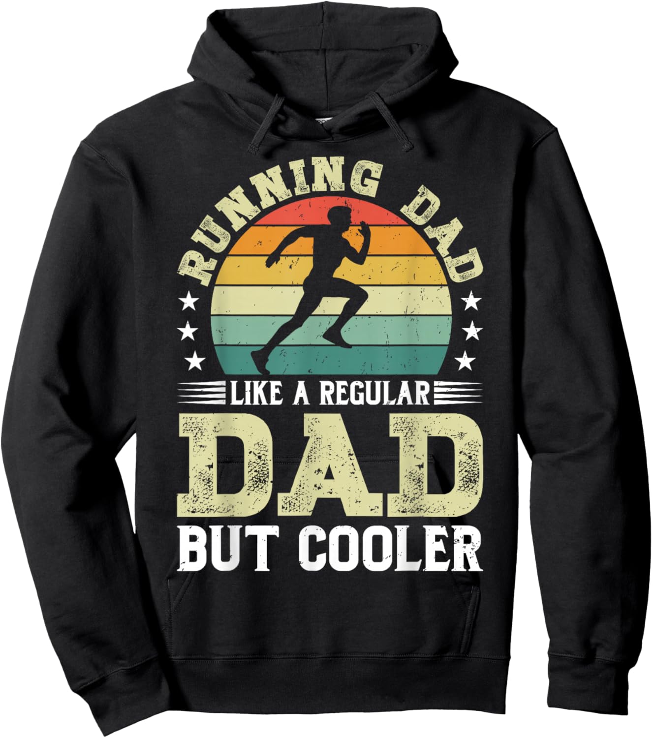 Running Dad Father's Day Vintage Gifts for Runners Men Hoodie - Hoodie | Black