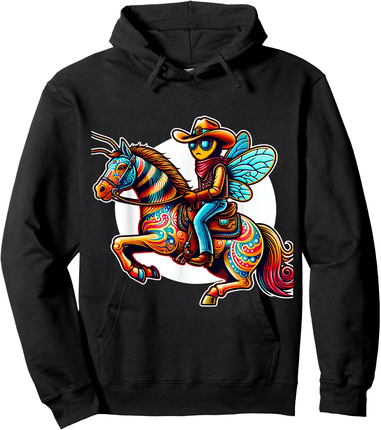 Bee Cowboy on Horse Hoodie - Hoodie | Black