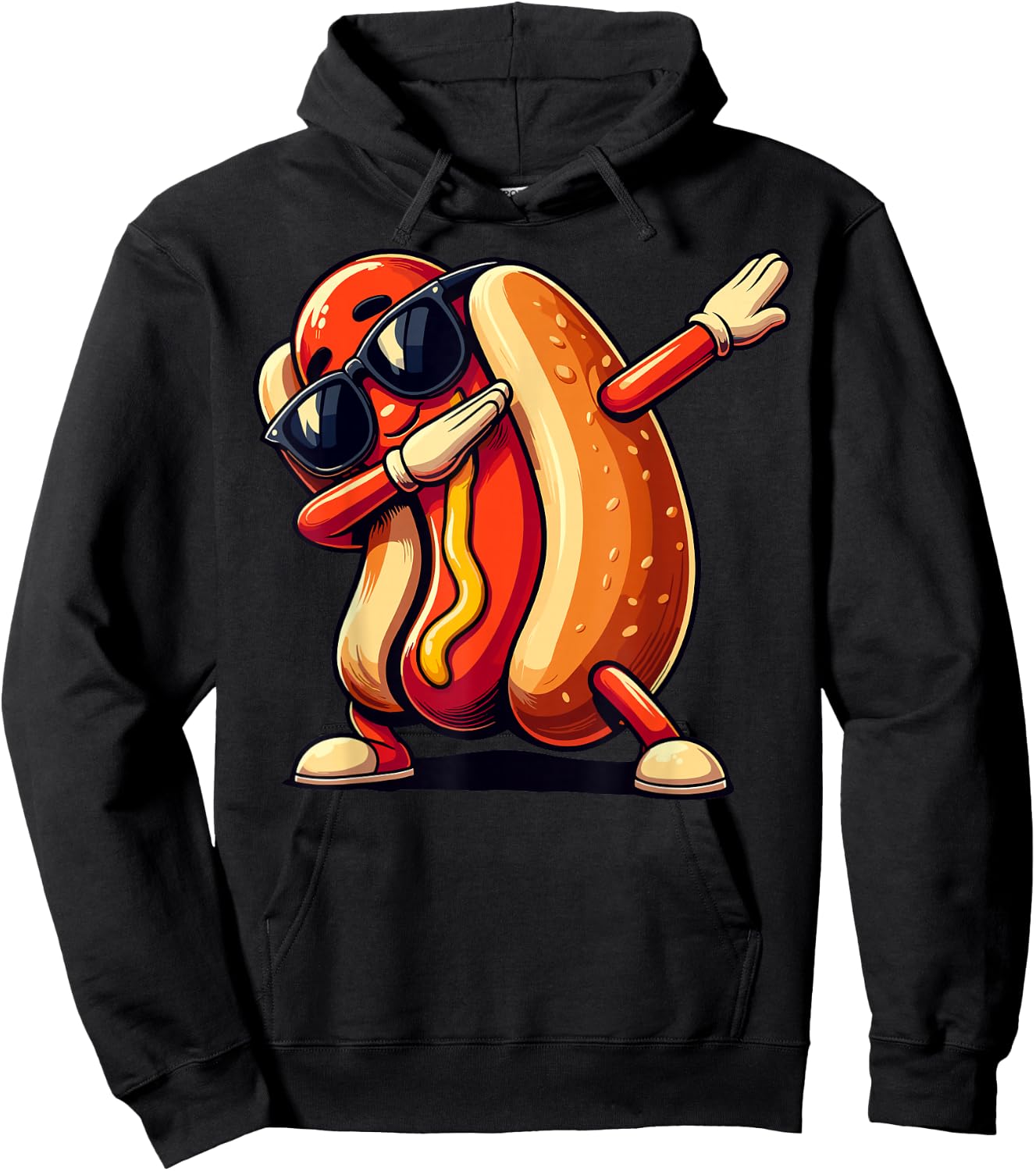 Cool Hot Dog Dabbing Funny Fast Food Hotdog Lovers Toddler Hoodie - Hoodie | Black
