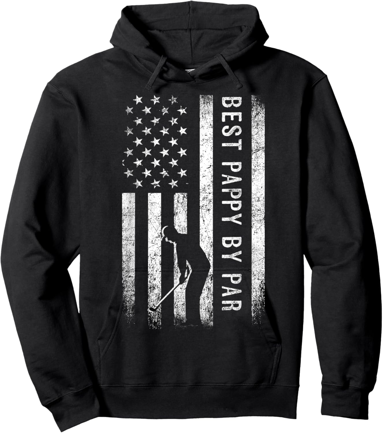 Best Pappy By Par Golfing Gifts Pappy Father's Day Golf Hoodie - Hoodie | Black