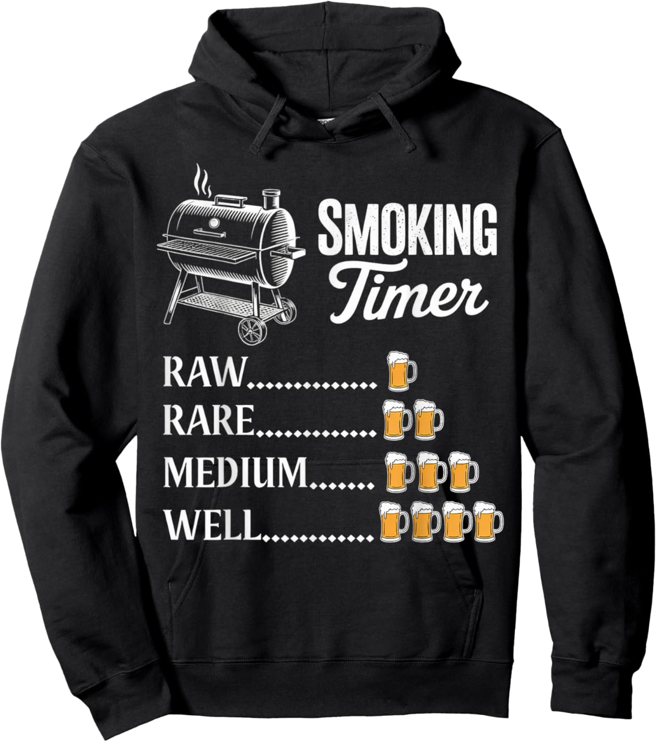 Smoking Timer Grill Meat Smoking Grilling Meat Smoker Hoodie - Hoodie | Black