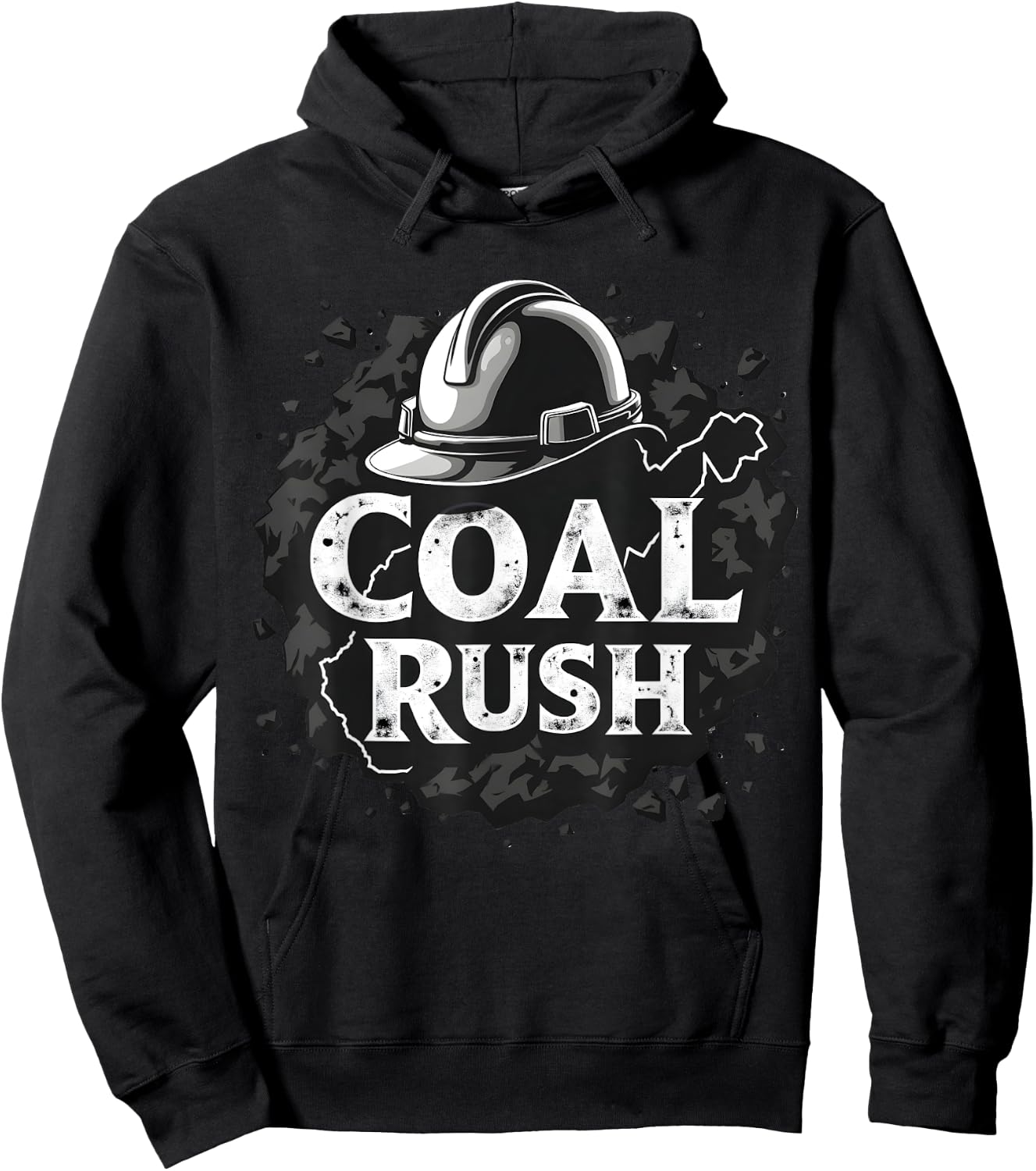 West Virginia Coal Rush Hard Hat Manufacturing Day Labor Day Hoodie - Hoodie | Black