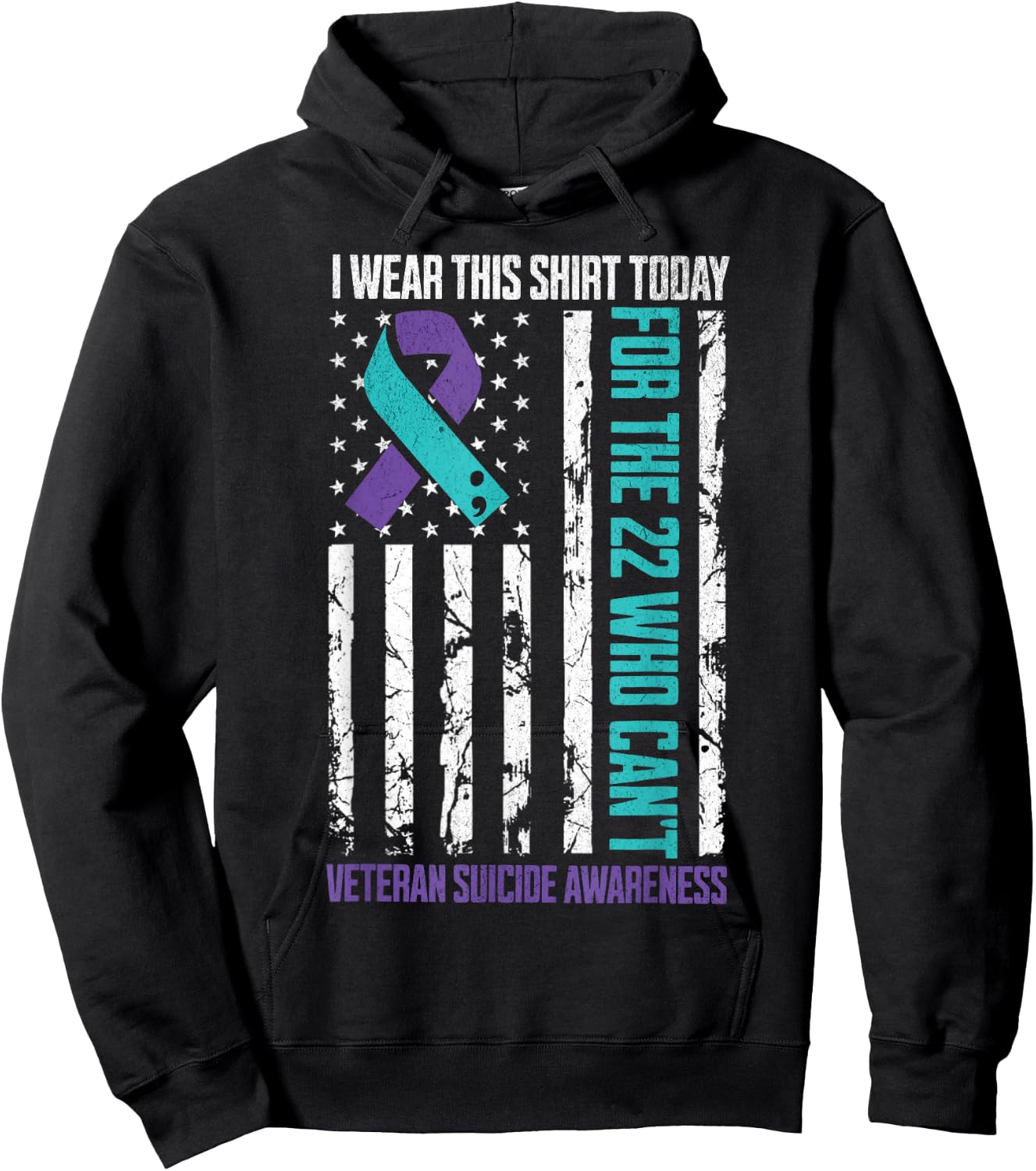 Military Veteran Suicide Awareness Month Suicide Prevention Hoodie - Hoodie | Black