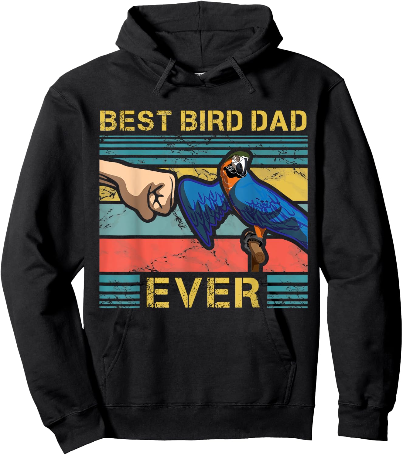 Parrot Dad Funny Parrot Enthusiast Birds Lover Father Hoodie - Hoodie | Black