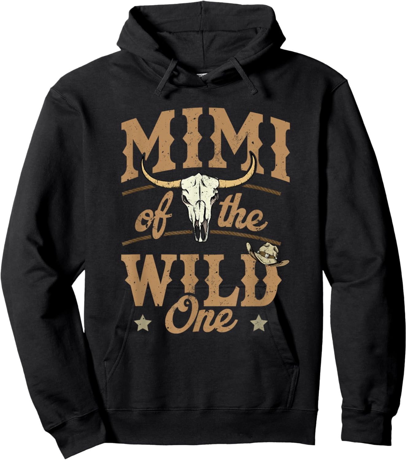 Mimi of The Wild One Cowboy Western Rodeo Party Matching Hoodie - Hoodie | Black