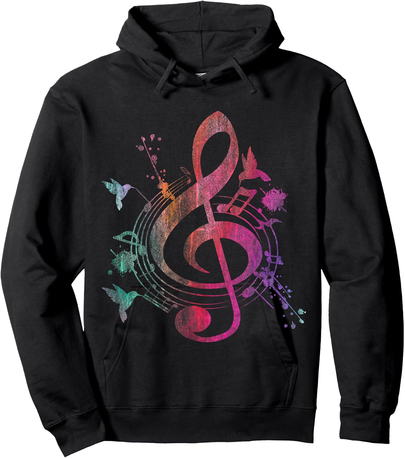 Music Musical Instrument Birds Treble Clef Hoodie - Hoodie | Black
