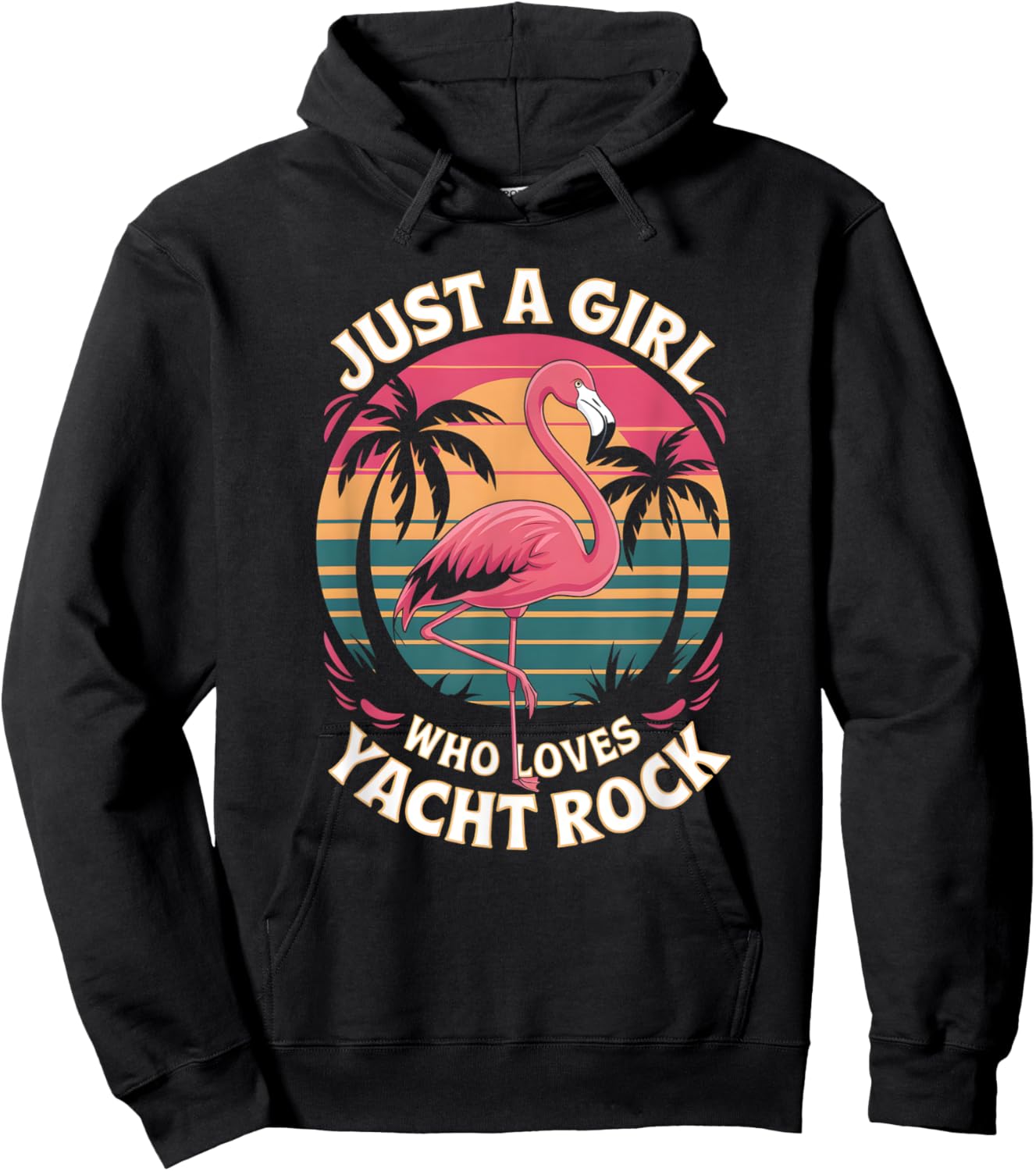 Retro Silhouette Man Just A Girl That Loves Yacht Rock Hoodie - Hoodie | Black