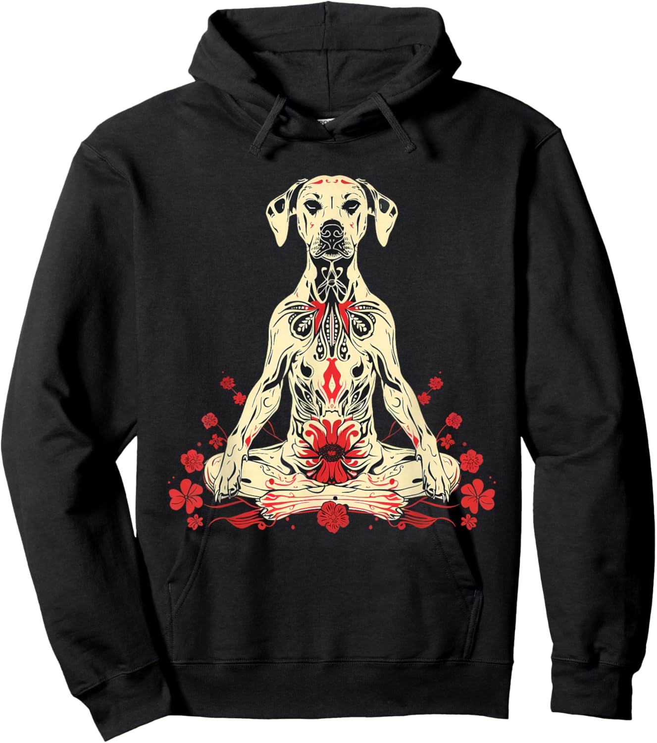 Dog Buddha Meditation Spiritual Yoga Buddhist Spirituality Hoodie - Hoodie | Black