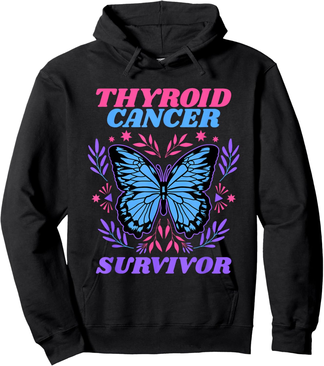 Thyroid Cancer Survivor, Thyroid Cancer Awareness Hoodie - Hoodie | Black