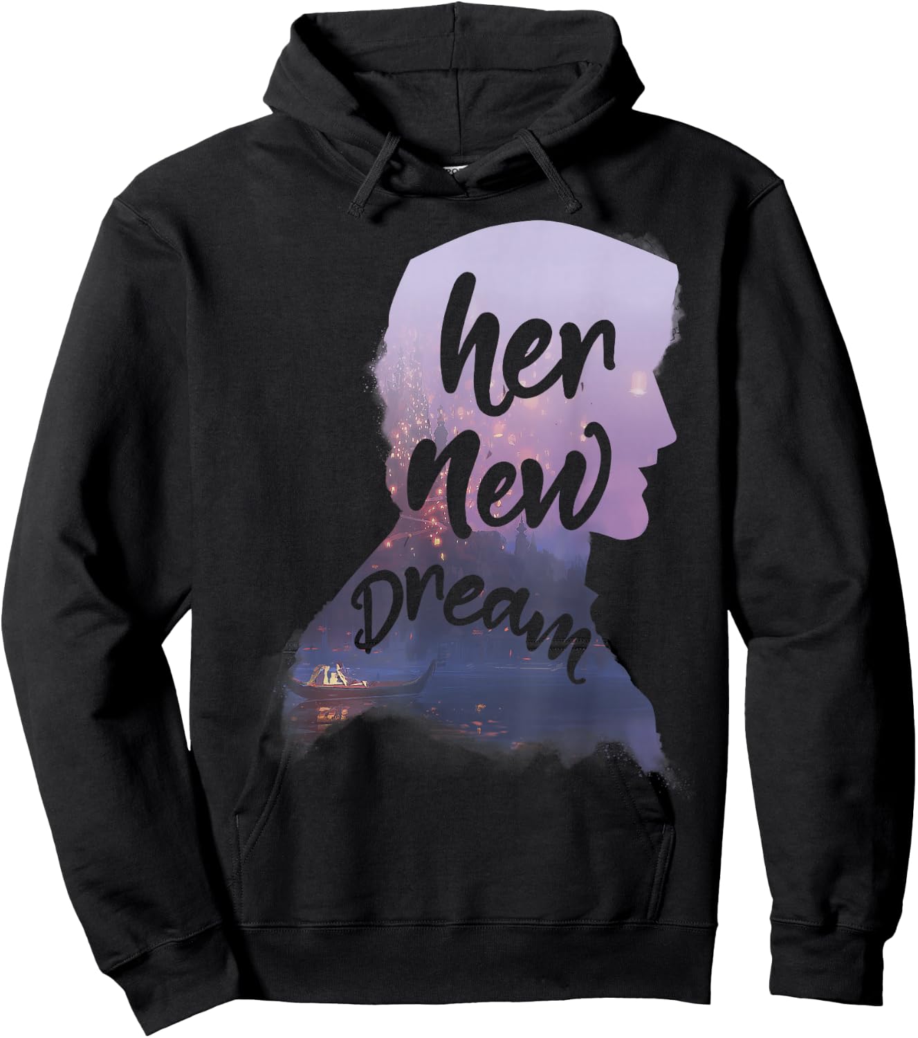 Disney Tangled Flynn Rider Her New Dream Graphic Hoodie - Hoodie | Black