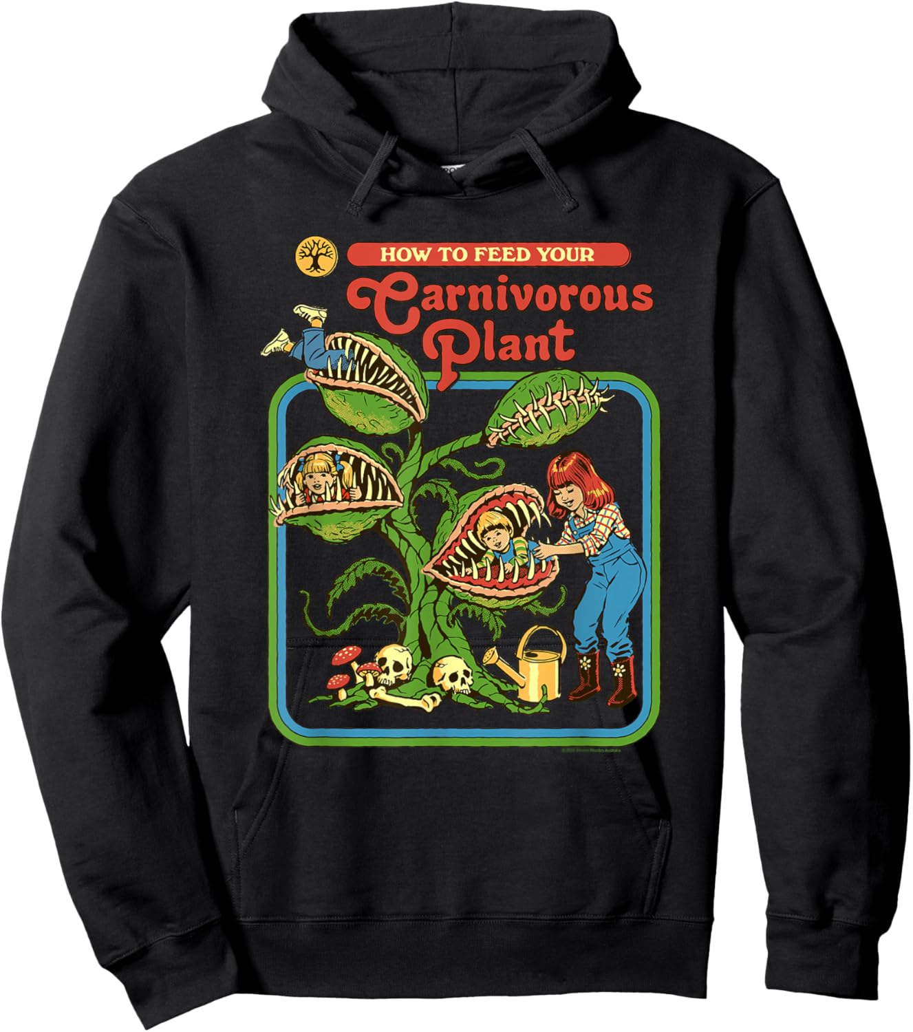 Steven Rhodes How to Feed Your Carnivorous Plant Dark Humor Hoodie - Hoodie | Black