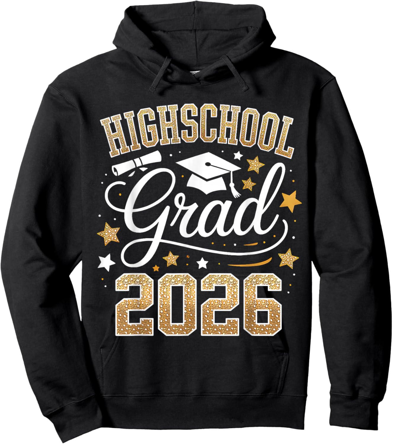 Highschool Grad Class of 2026 Senior Graduate Graduation 26 Hoodie - Hoodie | Black