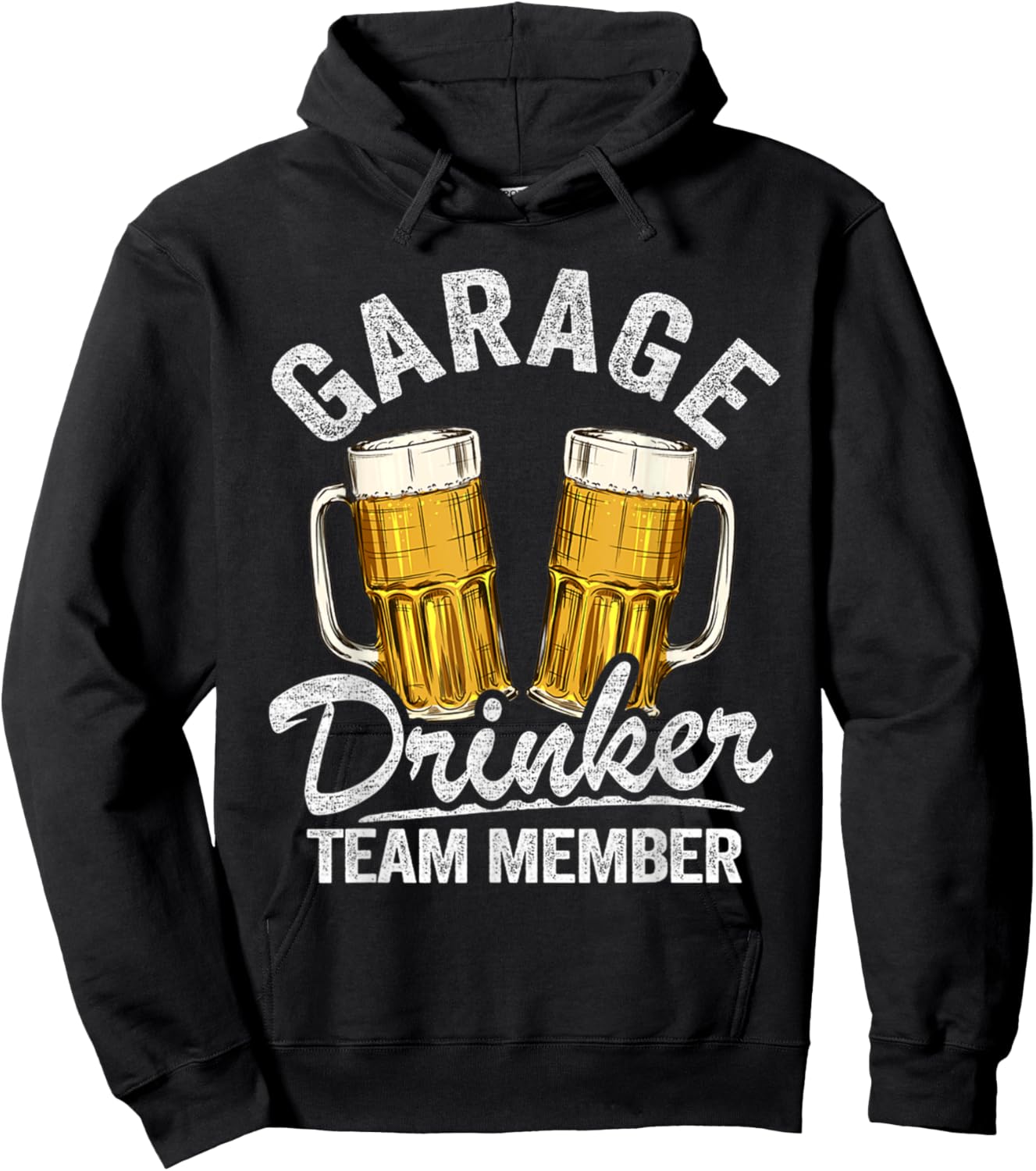 Beer Drinking Funny Garage Drinker Club Member Hoodie - Hoodie | Black