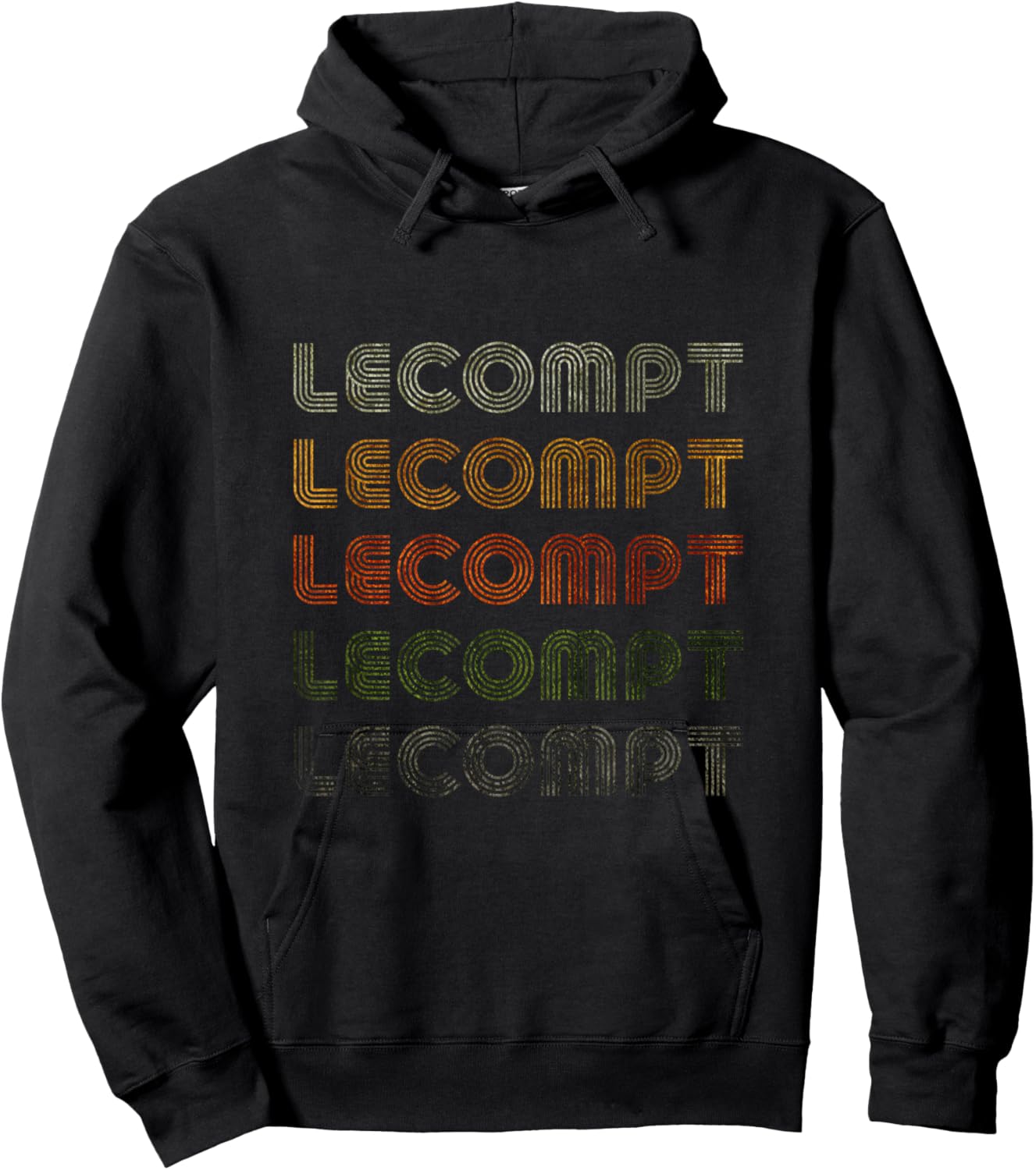 Love Heart Lecompt Grunge Vintage Style Black Lecompt Hoodie - Hoodie | Black