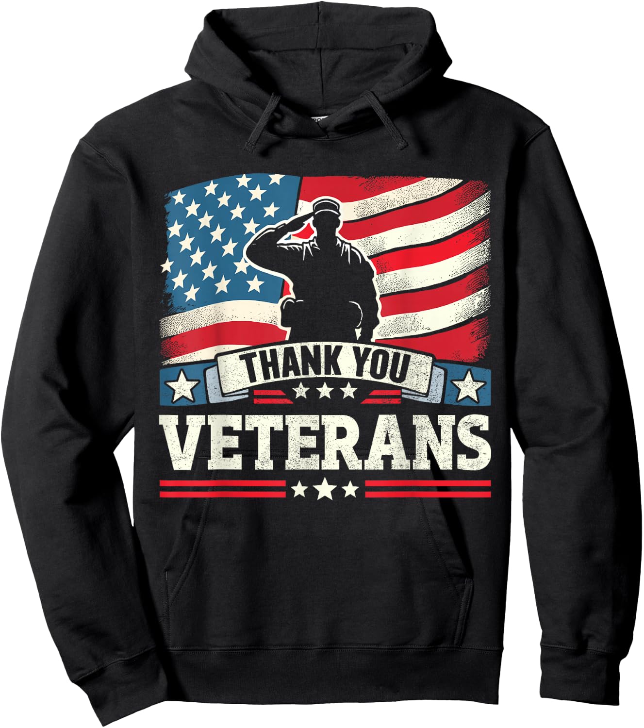 Thank you veterans day proud soldier for patriotic american Hoodie - Hoodie | Black