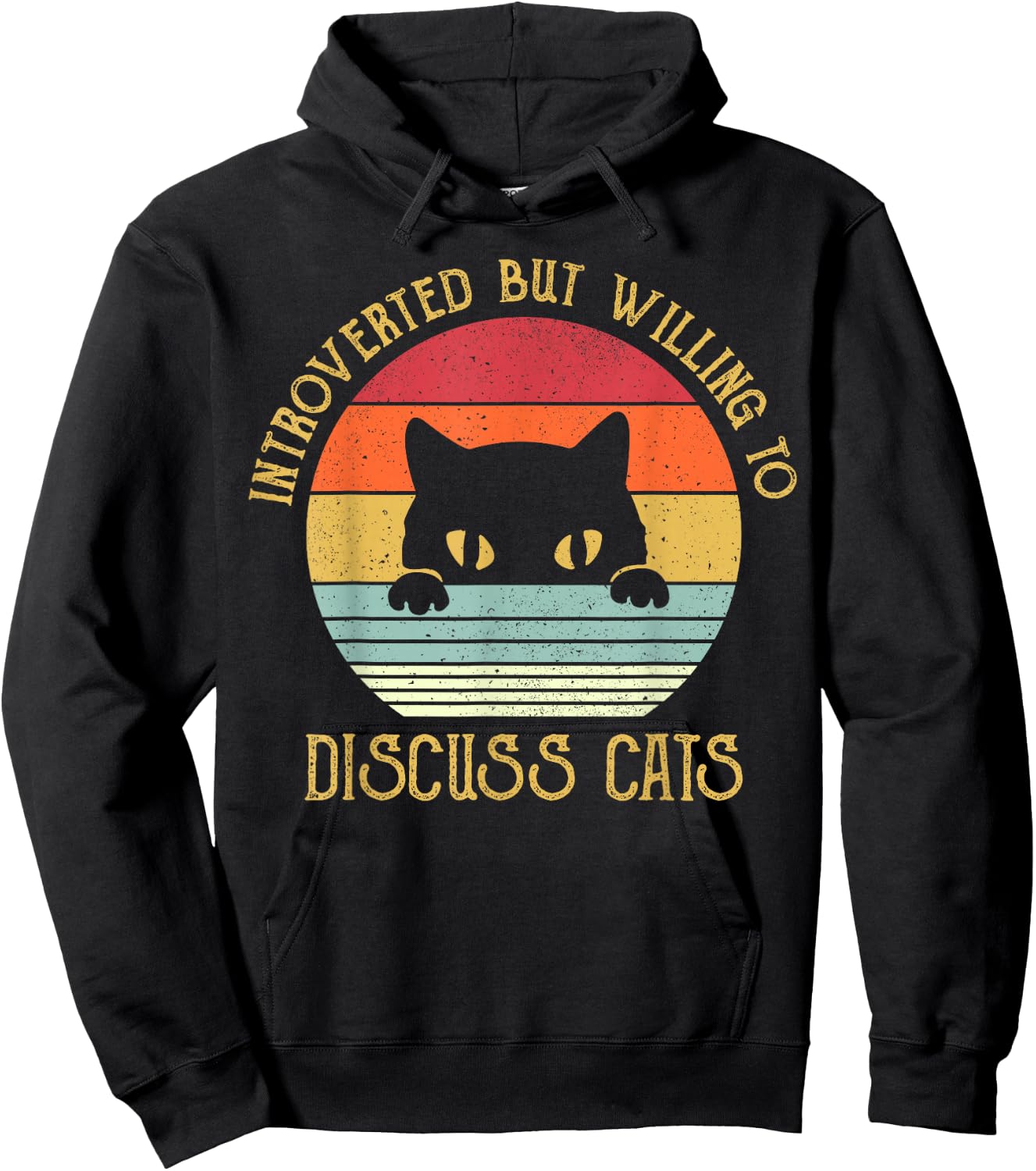 Introverted But Willing To Discuss Cats Hoodie - Hoodie | Black