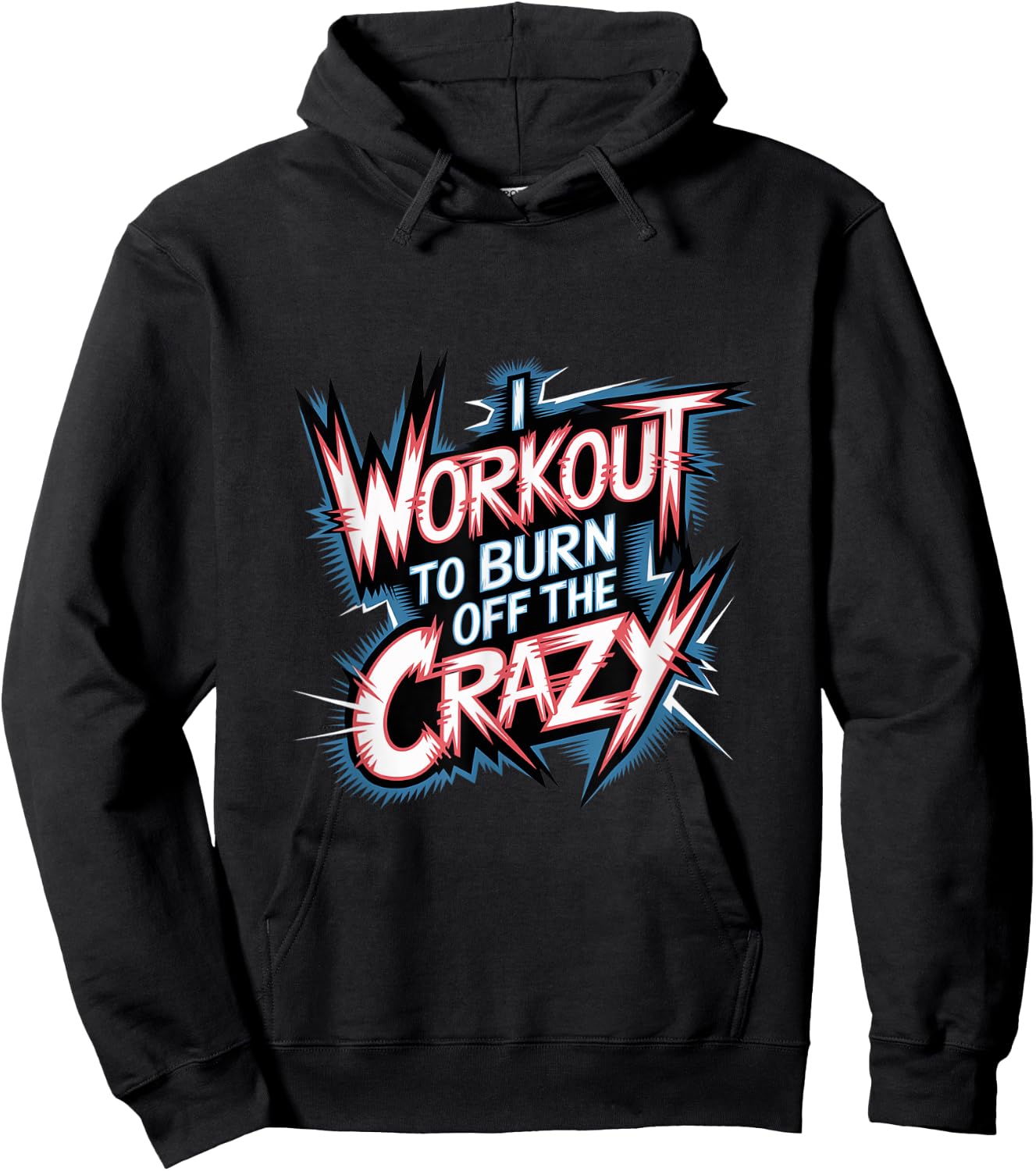 Insane Gym Exercise -Adults Workout Black Small Classic Fit Short Sleeve Cotton Blend Machine Wash Hoodie - Hoodie | Black