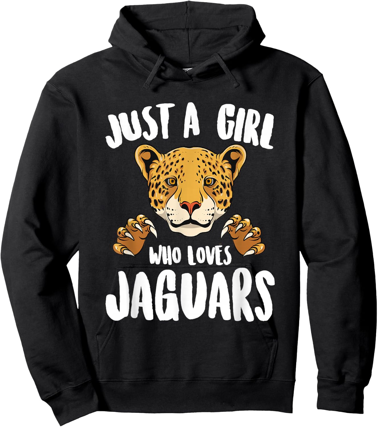 Just a Girl Who Loves Jaguars Wild Cat Girl Love Jaguars Hoodie - Hoodie | Black