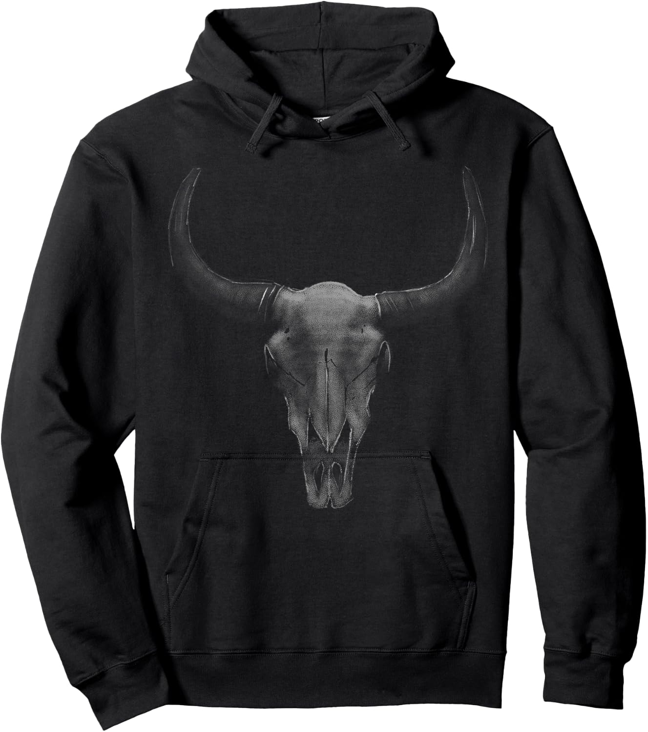 Bison Shirt Great American Buffalo Skull Hoodie - Hoodie | Black