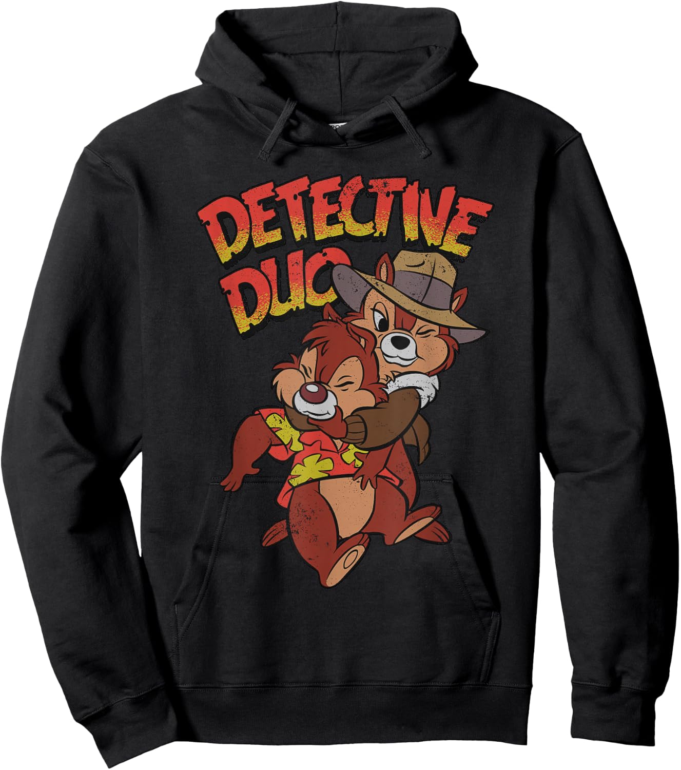 Disney Retro Chip n' Dale Rescue Rangers Detective Duo Hoodie - Hoodie | Black