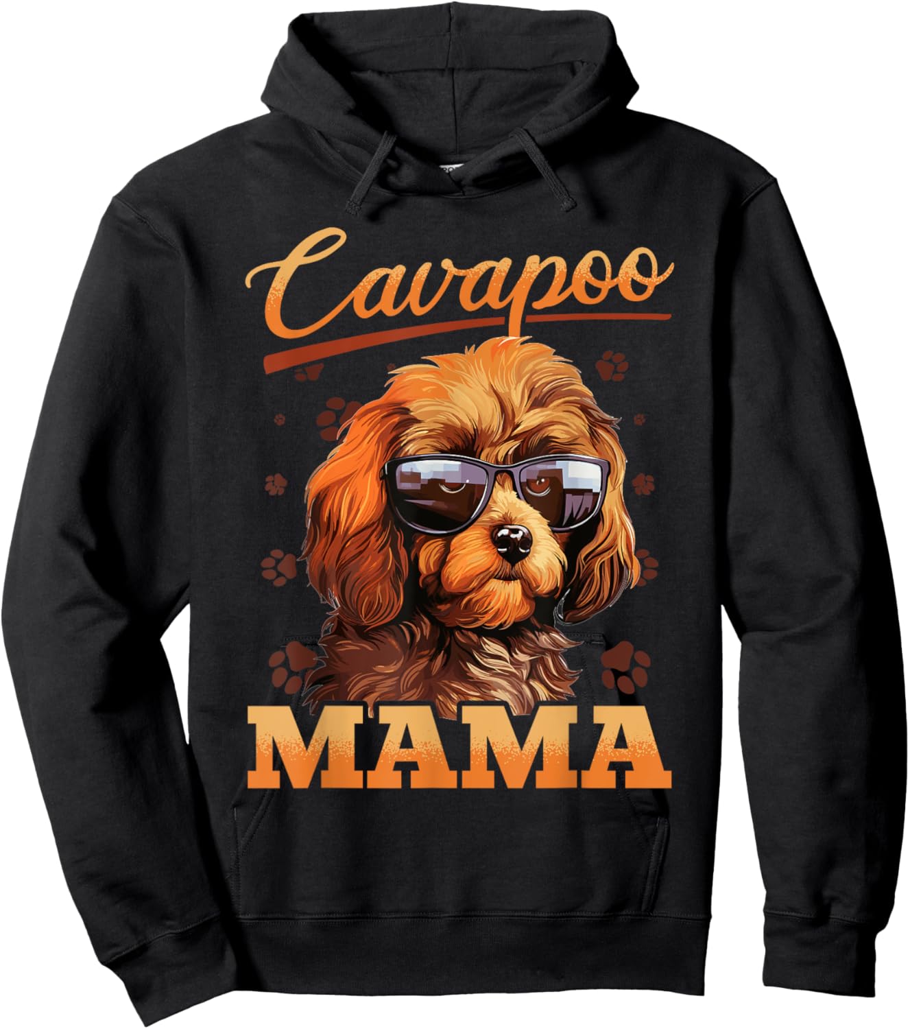 Cavapoo Dog Breed Pet Cavapoo Mama Hoodie - Hoodie | Black