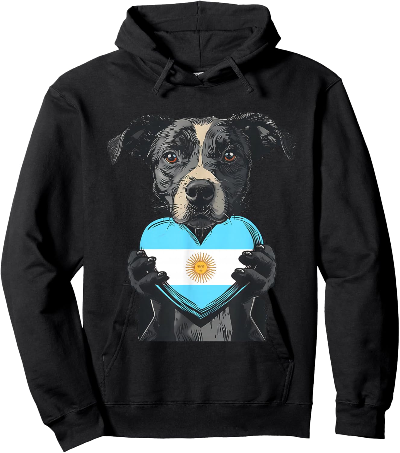 Argentina Heart Dog Argentinian Roots Argentinian Pride Hoodie - Hoodie | Black