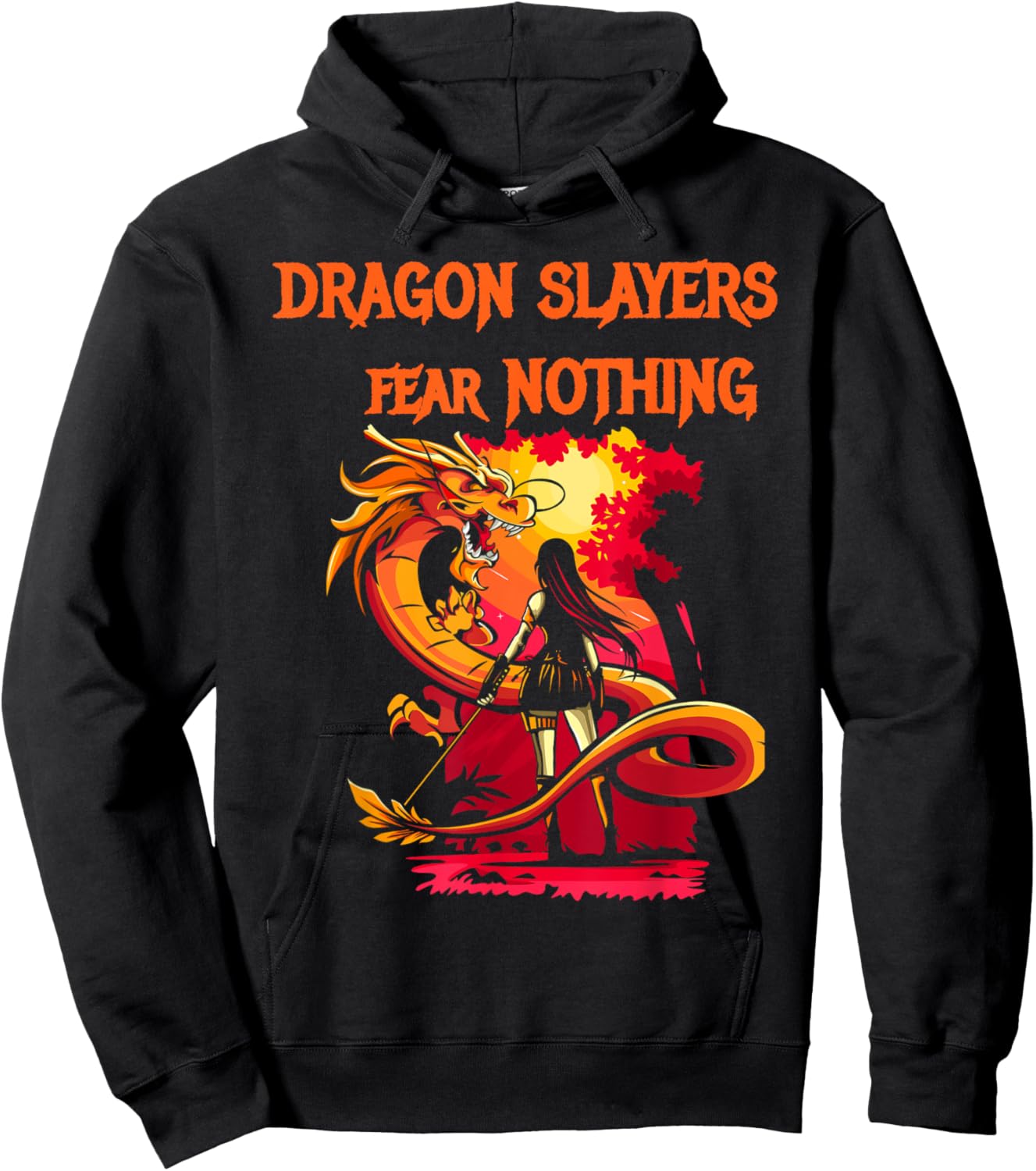 Dragon Slayers Fear Nothing Hoodie - Hoodie | Black
