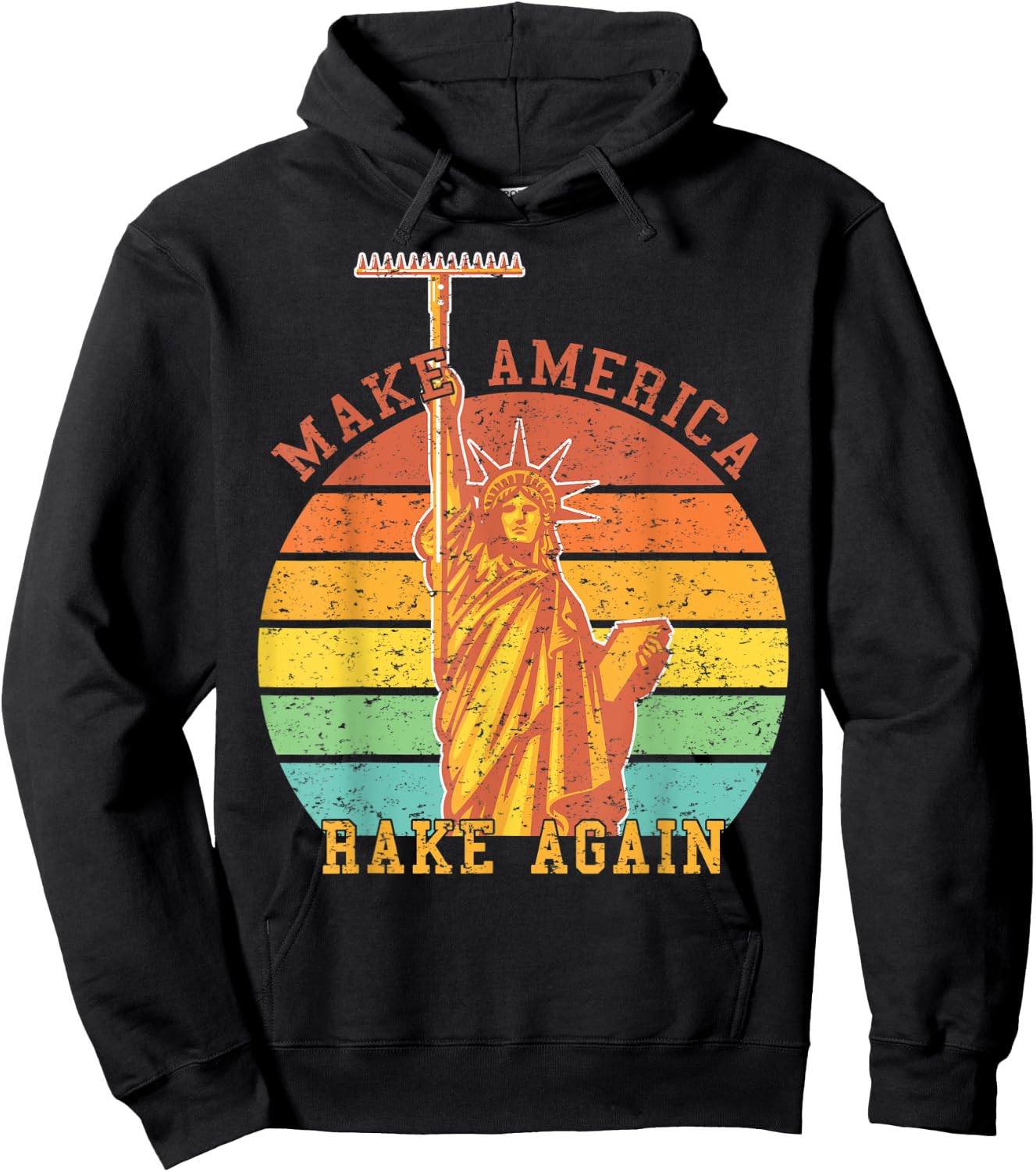 Make America Rake Again Vintage from USA Hoodie - Hoodie | Black