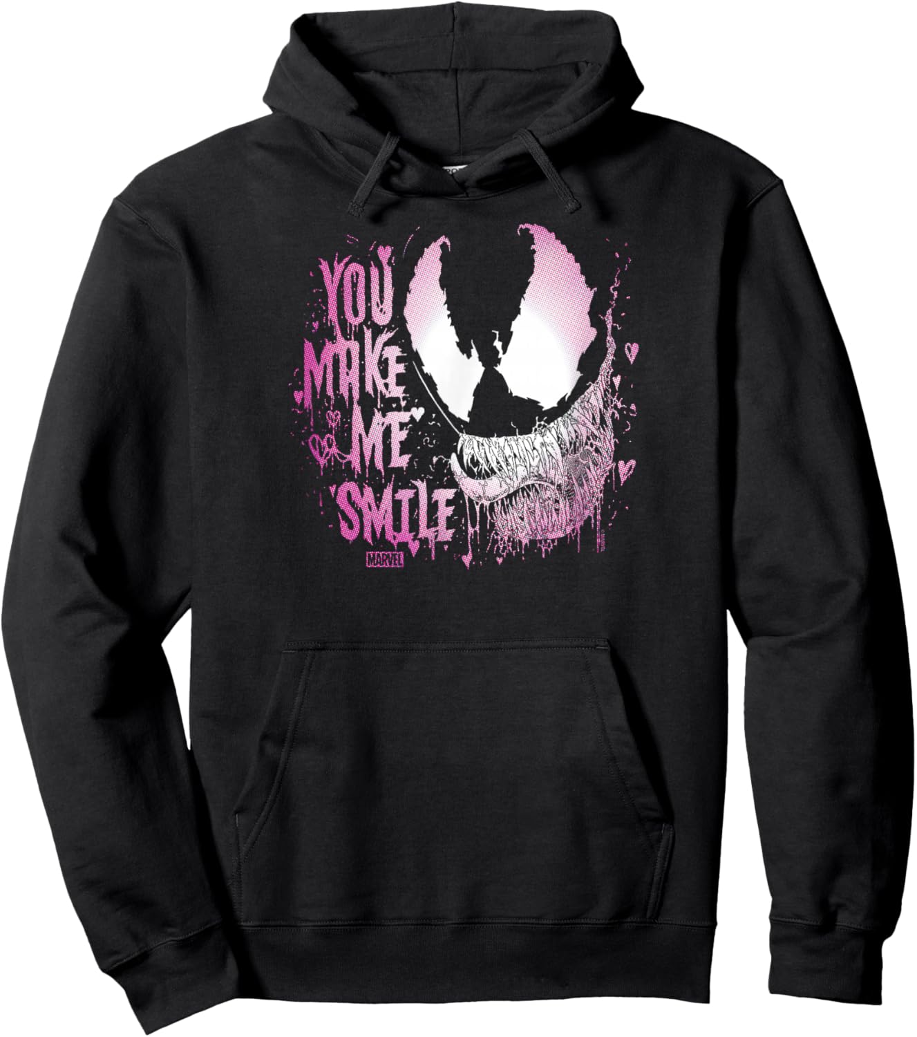 Venom - You Make Me Smile Valentine's Day Hoodie - Hoodie | Black