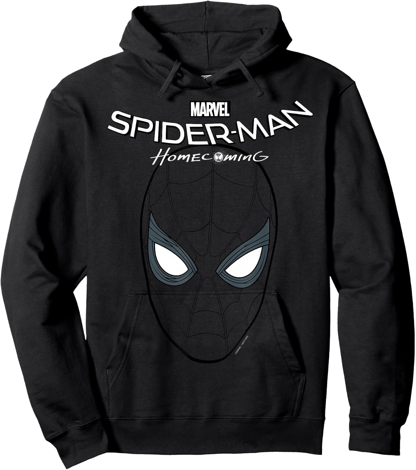 Marvel Spider-Man Homecoming Logo Mask Face Hoodie - Hoodie | Black