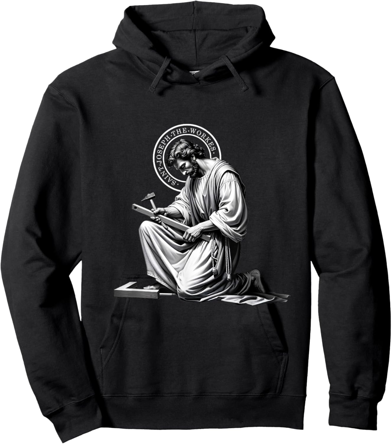 Saint Catholic Church St. Joseph The Worker Jesus Father Hoodie - Hoodie | Black